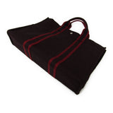 Hermes Bordeaux Canvas Herline MM Tote (SHA10604)