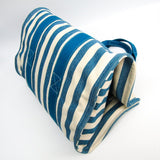 Hermes Blue and White Canvas Cannes MM Tote (SHA16580)