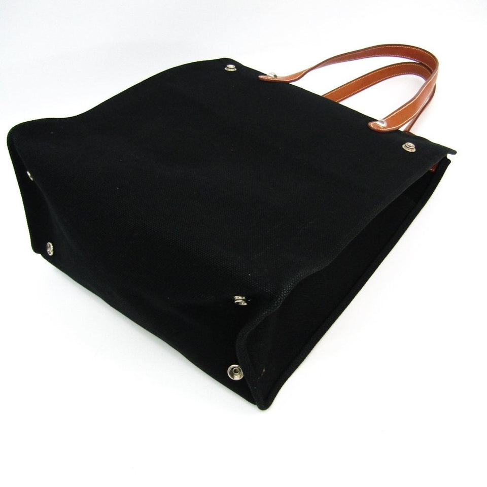 Hermes Black Canvas Cabas Mira Tote (SHA11421)