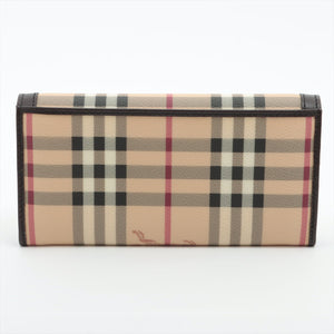 Burberry Leather Long Wallet Beige