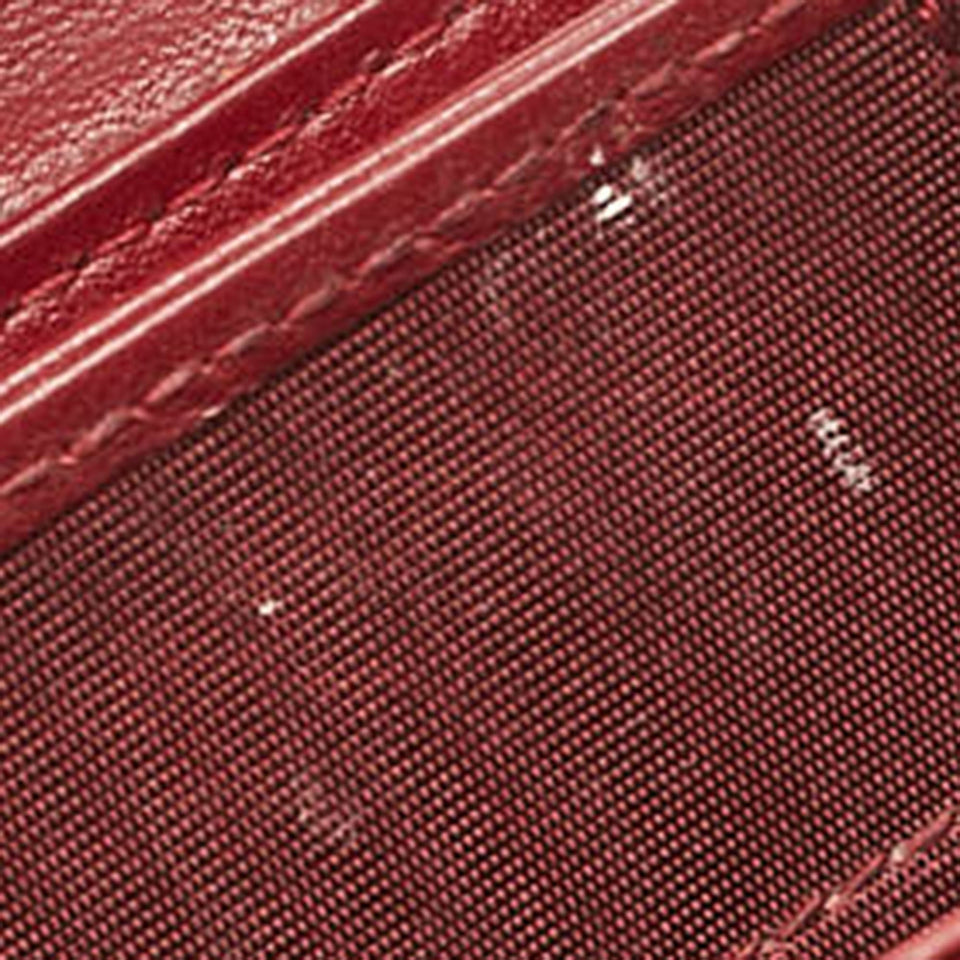Dior Red Cannage Patent Leather Jasmine Card Holder