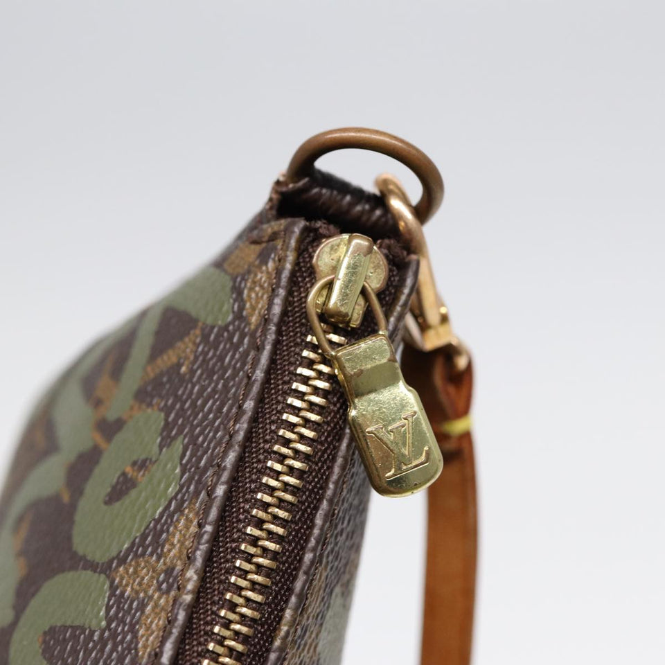 Louis Vuitton Pochette Accessoire  Canvas Clutch Bag