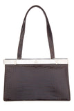 Gucci Brown Crocodile Tom Ford Era Top Handle Handbag