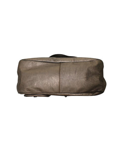 Dior Gaucho Large Tote Bag in Silver Metallic Leather