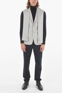 Dior HOMME Wool Vest with Peak Lapel and Sleeve Scarf