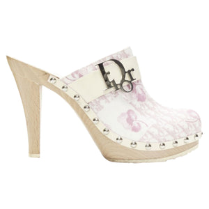 Christian Dior  Trottr Blossom monogram wooden clog