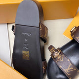 Louis Vuitton Bom Dia Flat Mule Slides Sandals