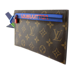 Louis Vuitton Pochette Ruban  Canvas Clutch Bag