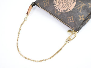 Louis Vuitton Mini Pochette Accessoires  Canvas Clutch Bag