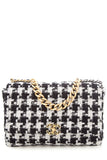 Chanel 2020 19 Black & White Tweed Maxi Handbag