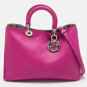 Fuchsia Leather Large Diorissimo Shopper Tote