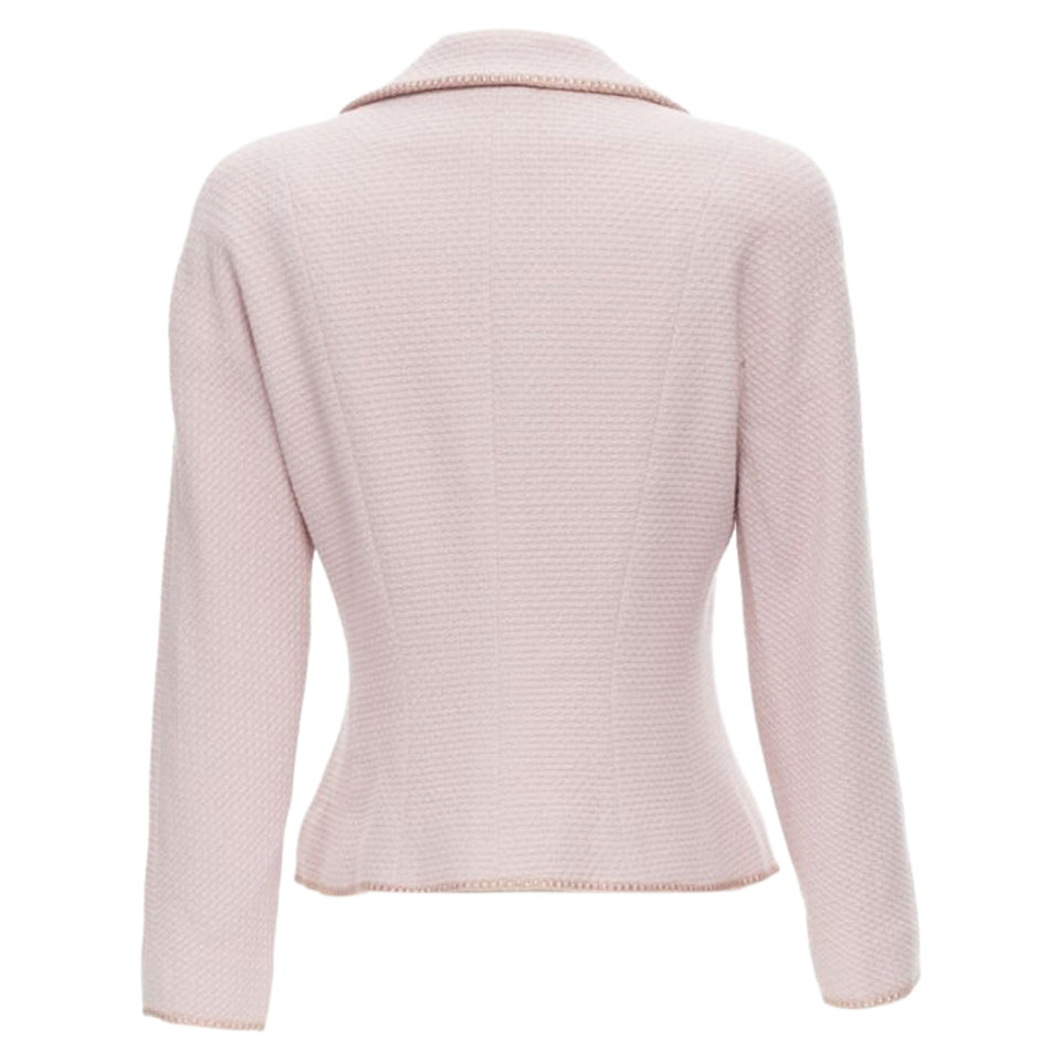 Christian Dior John Galliano Tweed Ribbon Trimmed Blazer