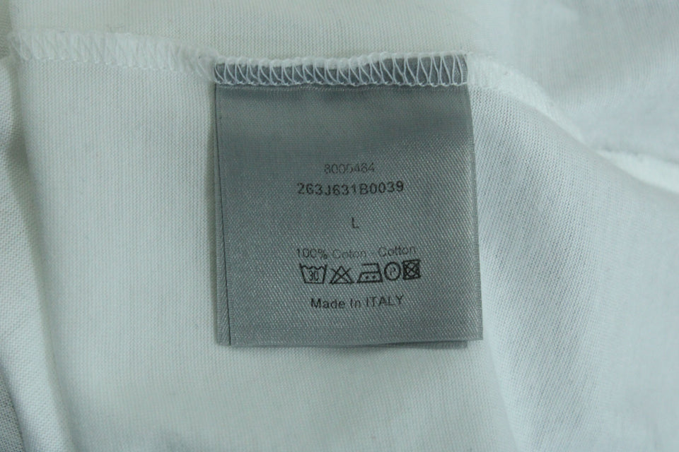 Dior Homme T-Shirt with Bee Embroidery in White Cotton