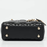 Dior Black Cannage Leather Micro Lady Dior Tote