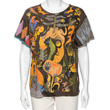 Dior Brown Printed Cotton Short Sleeve T-Shirt