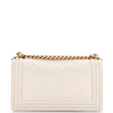 Boy Flap Bag Quilted Caviar Old Medium