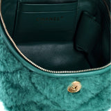 Coconing Top Handle Vanity Case with Chain Quilted Shearling Small