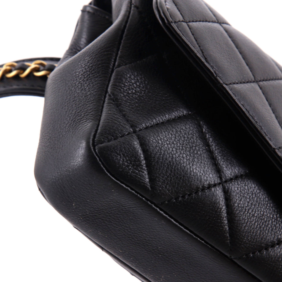 Chain Envelope Belt Bag Quilted Calfskin