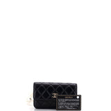 Pearl Strap Clutch with Chain Quilted Calfskin