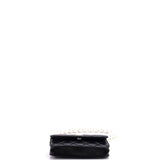 Pearl Strap Clutch with Chain Quilted Calfskin