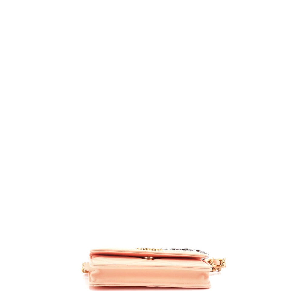 19 Clutch With Chain Quilted Lambskin
