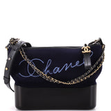 Paris-Hamburg Gabrielle Hobo Embroidered Wool and Calfskin Medium