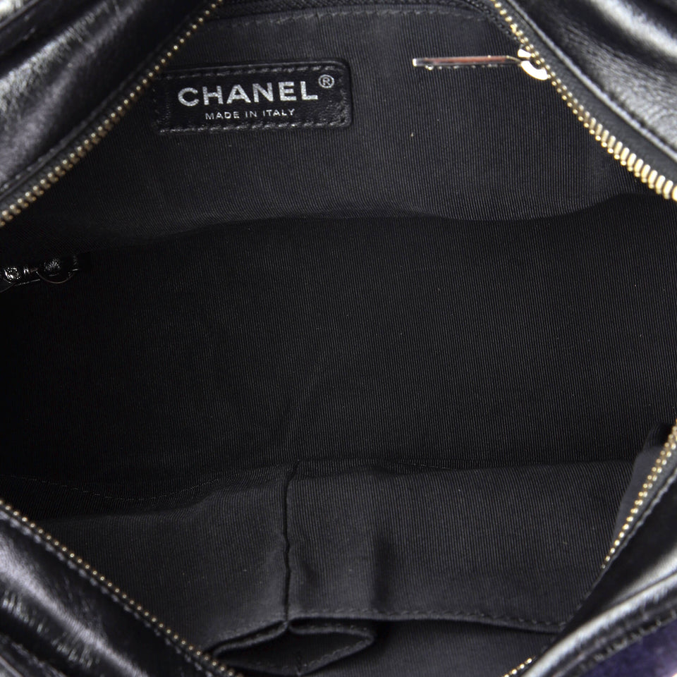 Paris-Hamburg Gabrielle Hobo Embroidered Wool and Calfskin Medium