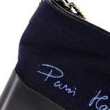 Paris-Hamburg Gabrielle Hobo Embroidered Wool and Calfskin Medium