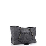 Deauville Tote Raffia with Glitter Detail Small