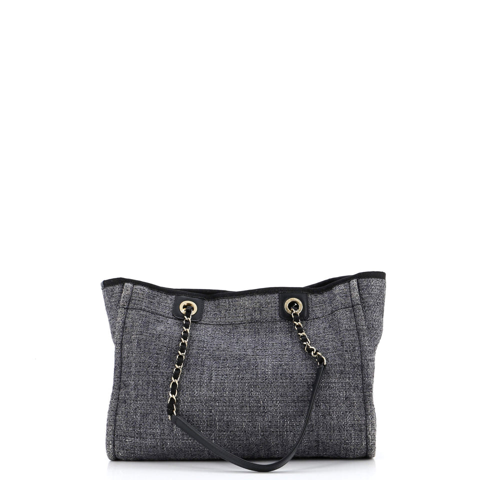 Deauville Tote Raffia with Glitter Detail Small