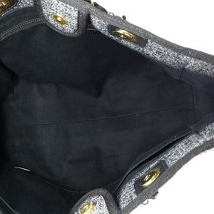 Deauville Tote Raffia with Glitter Detail Small