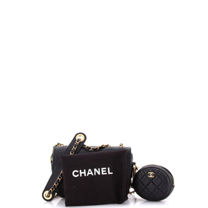 Multi Pouching Flap Bag with Coin Purse Quilted Calfskin
