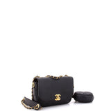 Multi Pouching Flap Bag with Coin Purse Quilted Calfskin