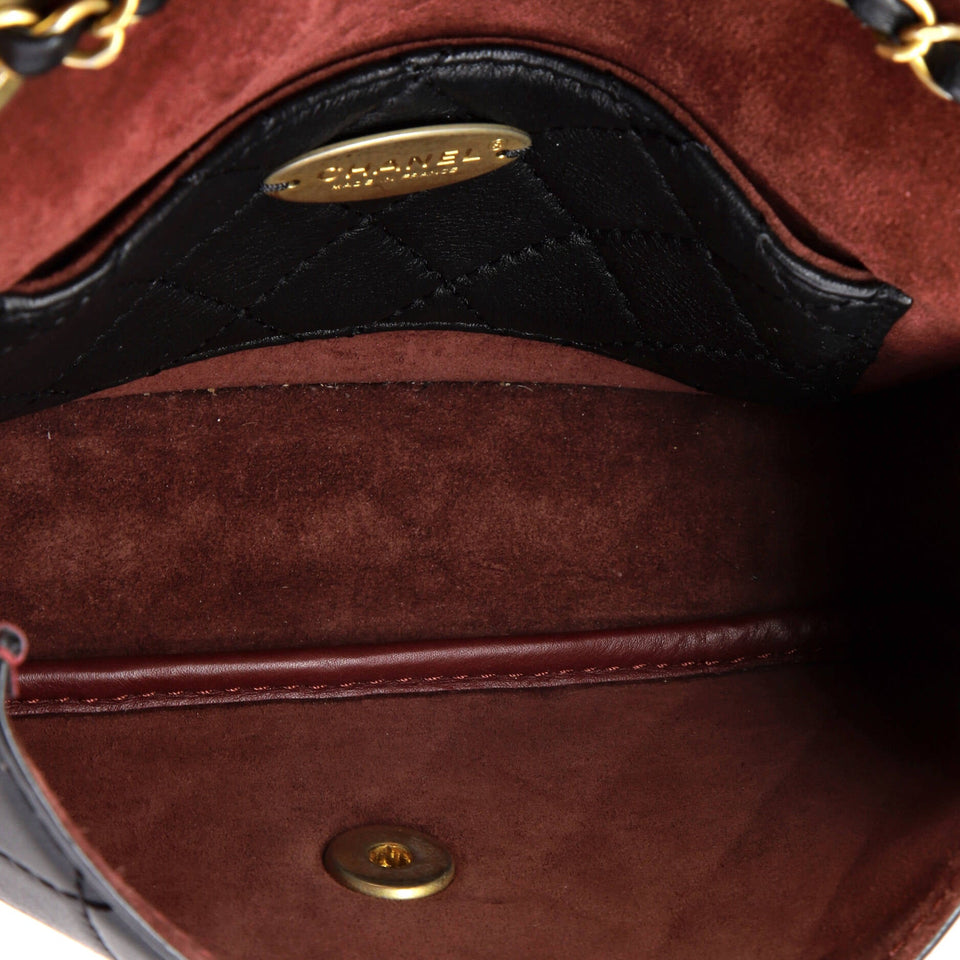 Multi Pouching Flap Bag with Coin Purse Quilted Calfskin