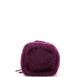 Coconing Top Handle Vanity Case with Chain Quilted Shearling Small