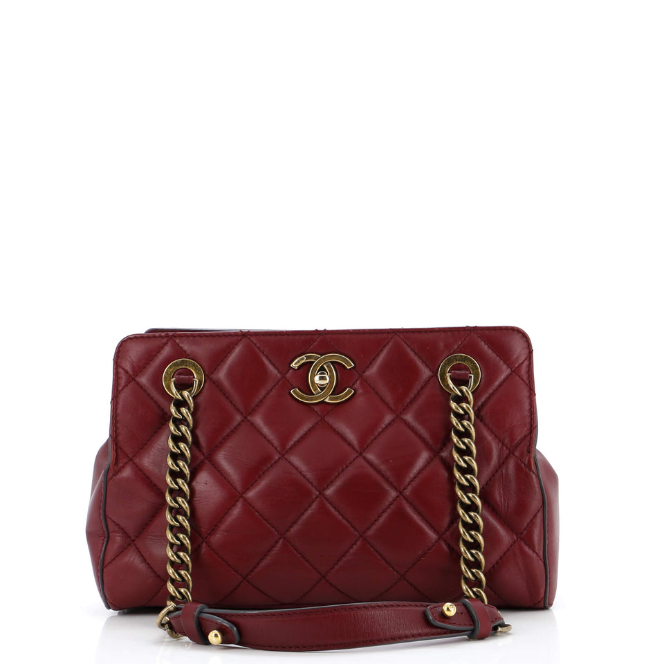 Perfect Edge Tote Quilted Leather Mini