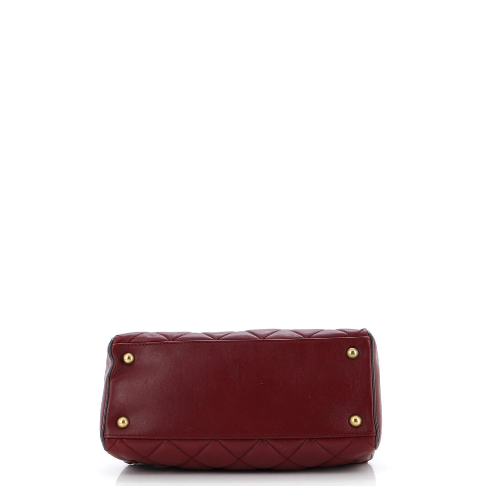 Perfect Edge Tote Quilted Leather Mini