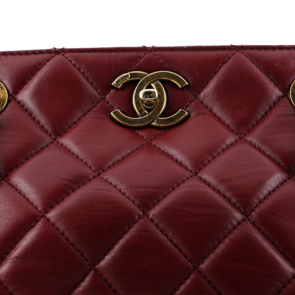 Perfect Edge Tote Quilted Leather Mini