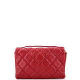 Double Stitch Hamptons Flap Bag Quilted Calfskin Mini