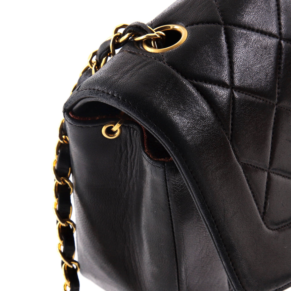 Vintage Diana Flap Bag Quilted Lambskin Medium