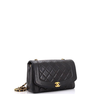 Vintage Diana Flap Bag Quilted Lambskin Medium