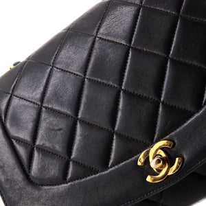 Vintage Diana Flap Bag Quilted Lambskin Medium