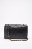 Vintage Chanel Diana Black Single Flap with 24k gold plated hardware