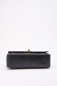 Vintage Chanel Diana Black Single Flap with 24k gold plated hardware