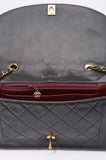 Vintage Chanel Diana Black Single Flap with 24k gold plated hardware