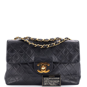 Vintage Classic Double Flap Bag Quilted Lambskin Jumbo
