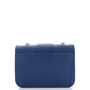 Front Chain Flap Bag Quilted Sheepskin Medium