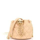 About Pearls Bucket Bag Quilted Calfskin Mini