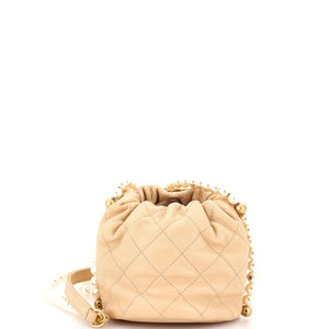 About Pearls Bucket Bag Quilted Calfskin Mini