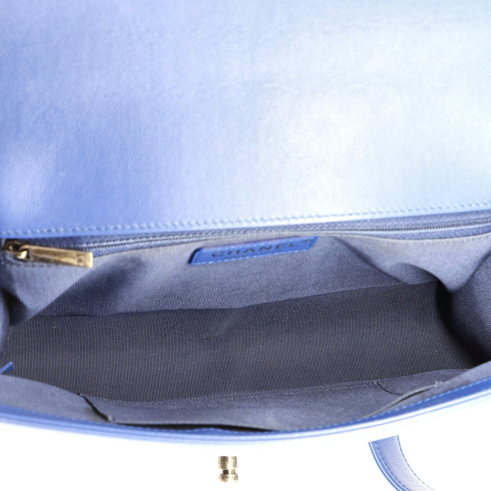 Boy Flap Bag Chevron Lambskin Old Medium